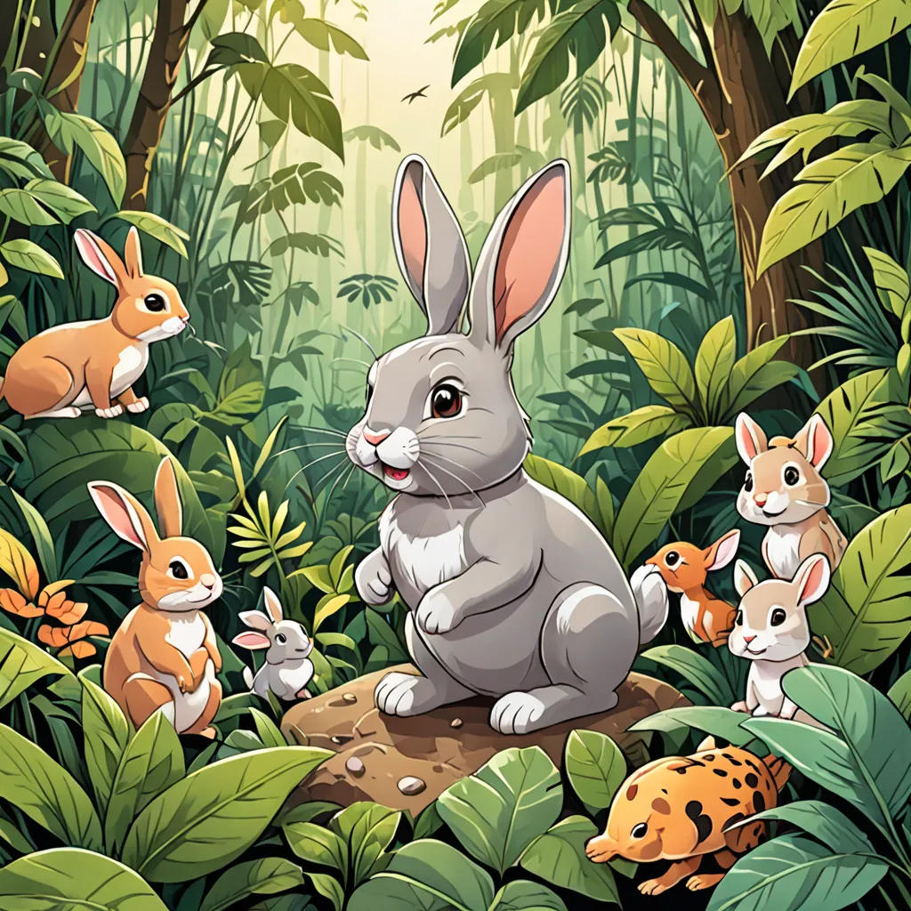 The Cunning Rabbit and the Arrogant Lion