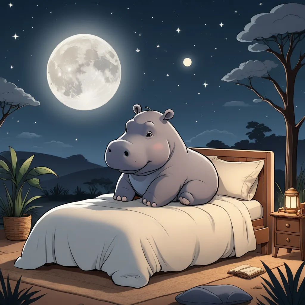 The Hippo Learns to Sleep in Bed