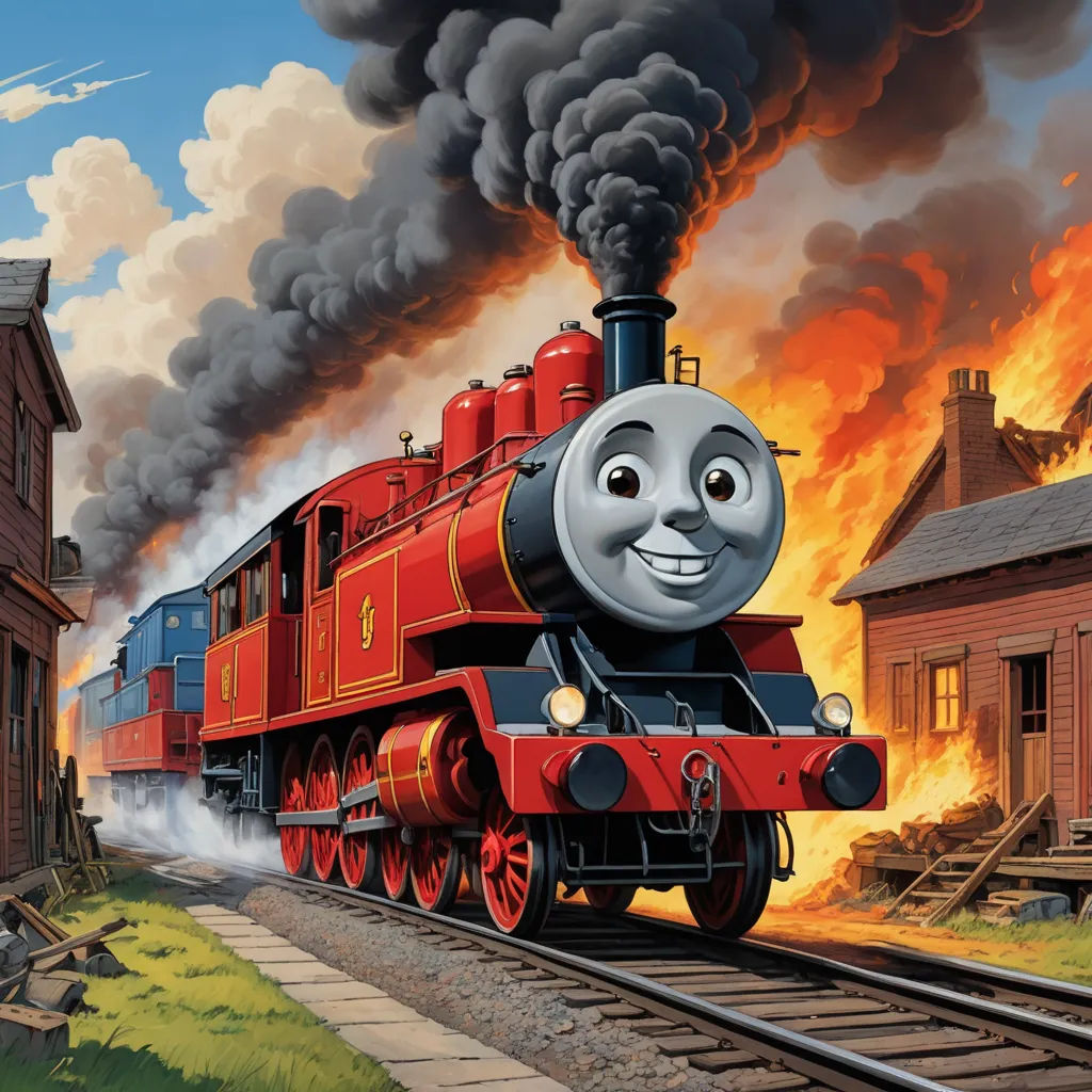Thomas and the Fire at Vicarstown Sheds