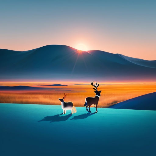 Silhouette Deer Sunset iPhone Wallpaper