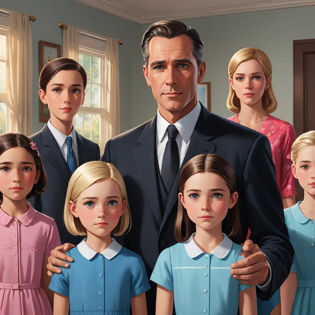 a man standing in front of a group of children in a room with windows and a door in the background, american realism, a storybook illustration, Edward Otho Cresap Ord, II, trending on art station