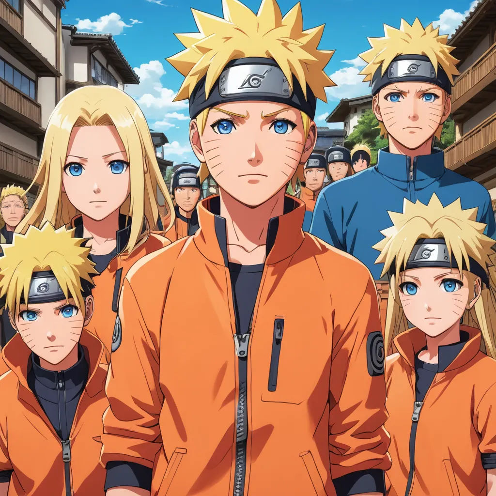 a group of people in orange jackets standing in front of a building with a sky background and a blue sky, les nabis, an album cover, Baiōken Eishun, official art