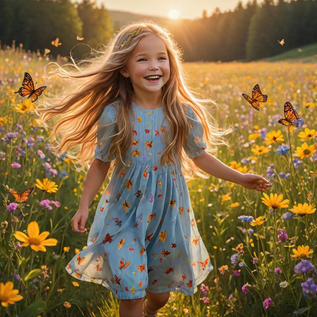 The Little Girl with Her Long Golden Hair
