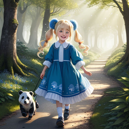 Aventuras de Clara: Explorando a Floresta Encantada com Pipo, o Panda