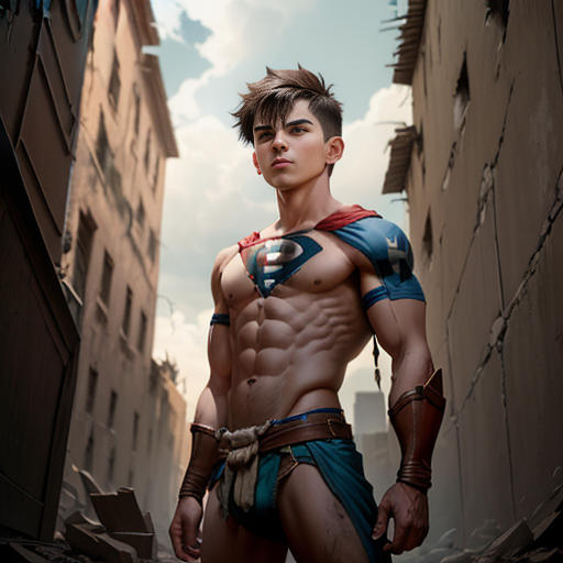 The Escape of Superhero Loincloth-boy