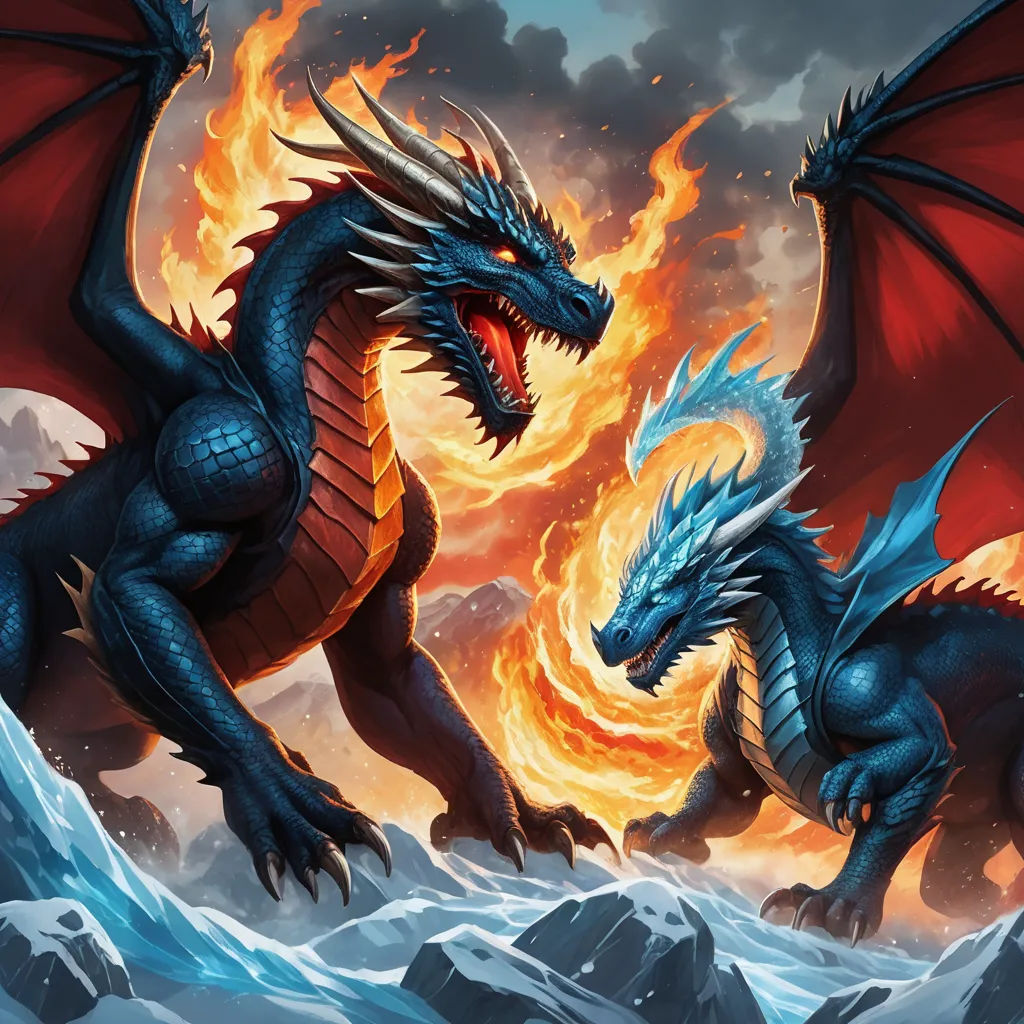 O Dragão de Fogo e o Dragão de Gelo | Story.com, image size:1024x1024