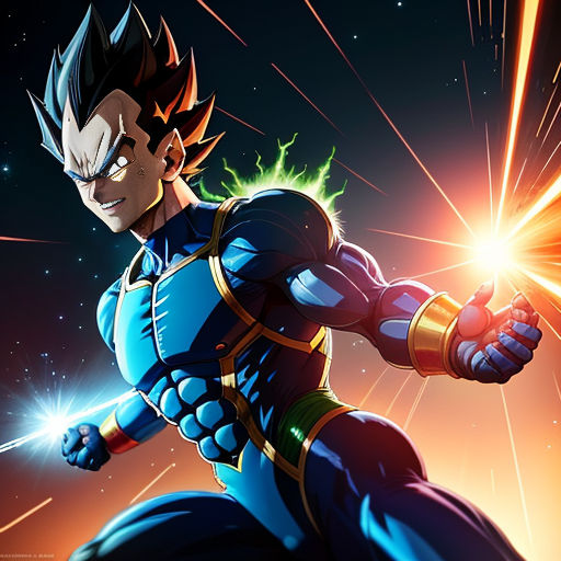 Download Vegeta Unleashes His Final Flash of Power Wallpaper