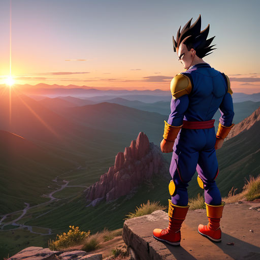 Download Vegeta unleashes his power to charge the Final Flash Wallpaper