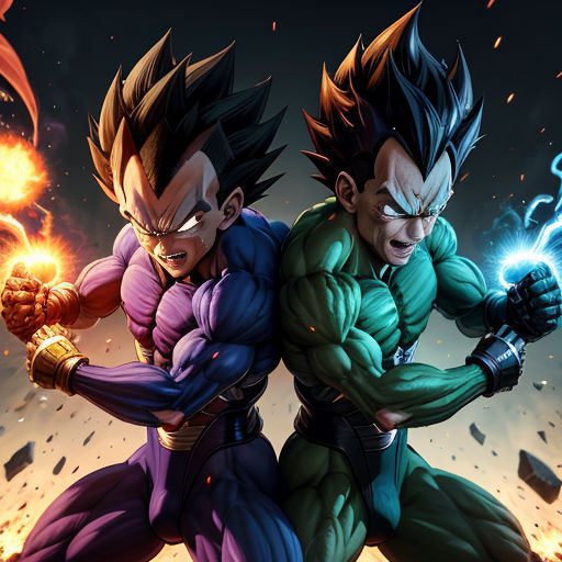 Download Vegeta unleashes his power to charge the Final Flash Wallpaper