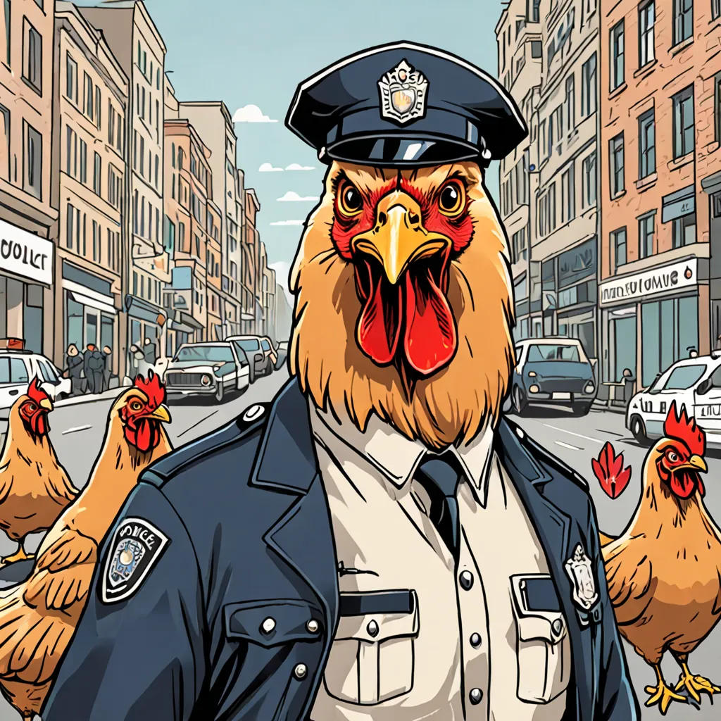 Clucky the Brave Police Chicken
