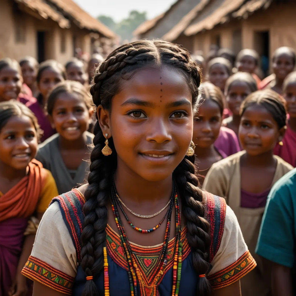 a group of young girls standing next to each other in front of a building with a lot of people, samikshavad, a microscopic photo, Ella Guru, award-winning photograph