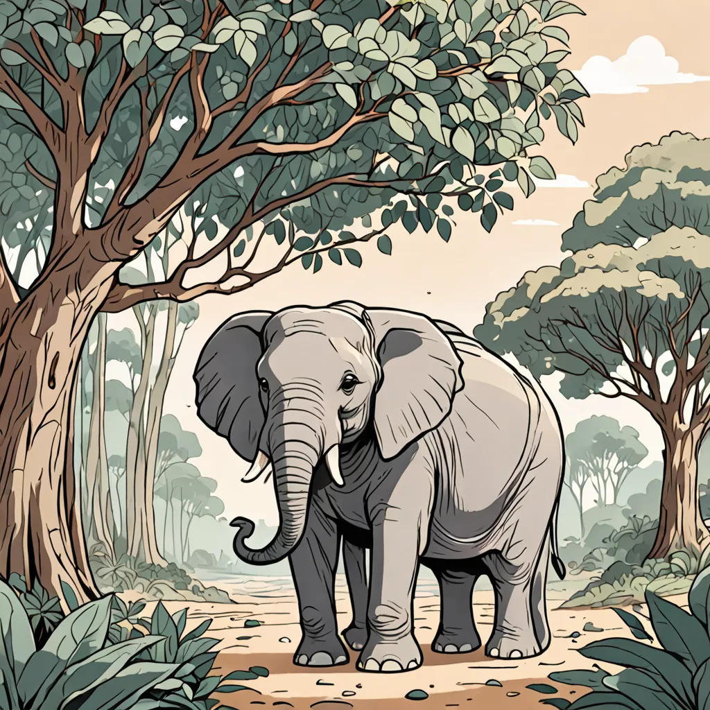 The Wise Elephant and the Whispering Banyan
