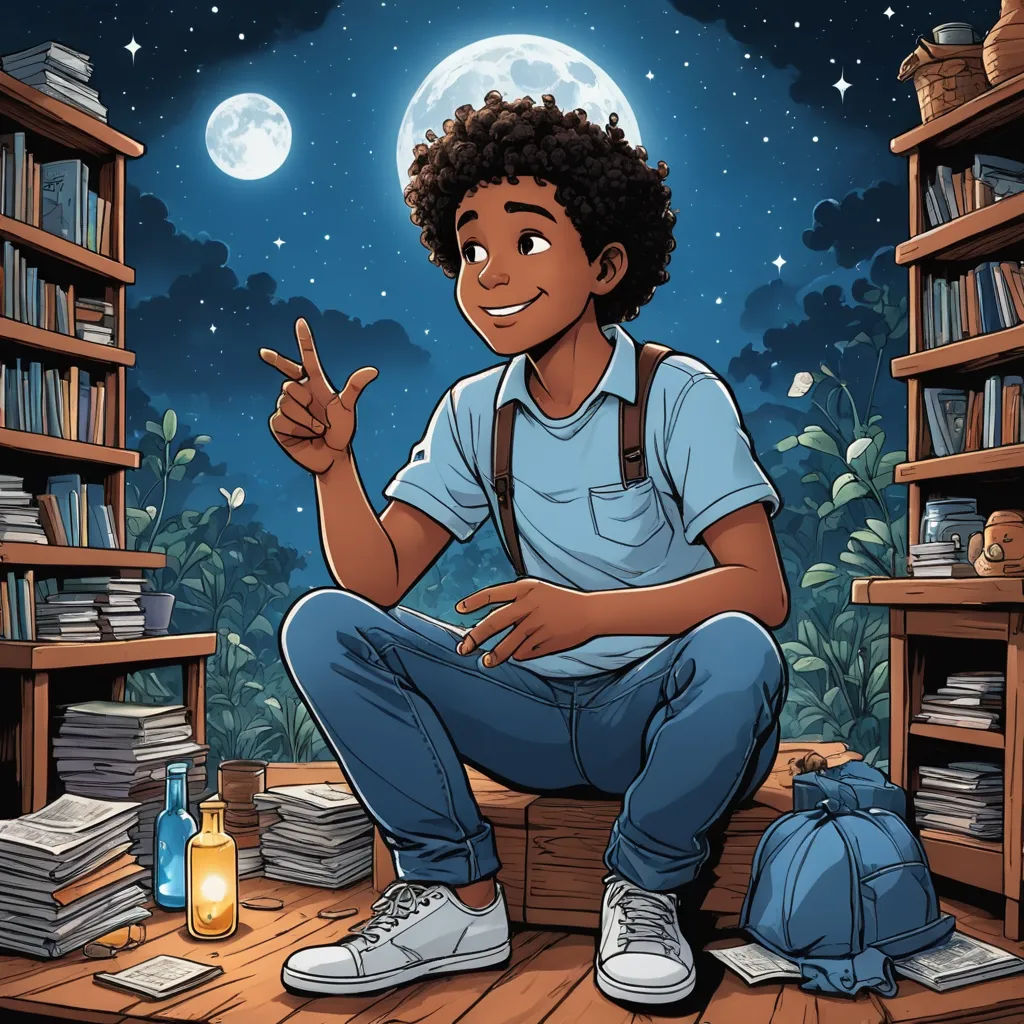 a man sitting on a box in front of a book shelf with a bottle of wine and a backpack, underground comix, a character portrait, Chris LaBrooy, comic cover art