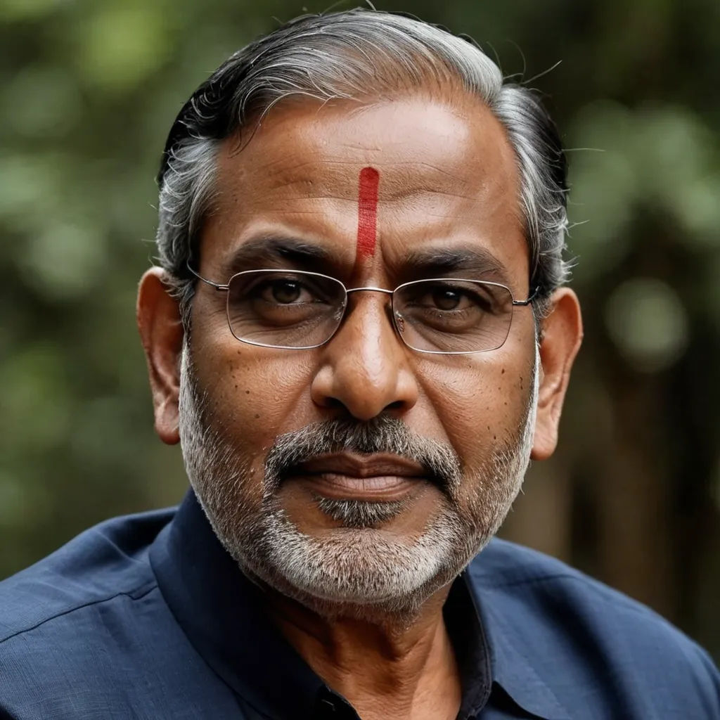 a man with a red foreheadband and glasses on his face is looking at the camera with a serious look on his face, samikshavad, a character portrait, Bholekar Srihari, jayison devadas