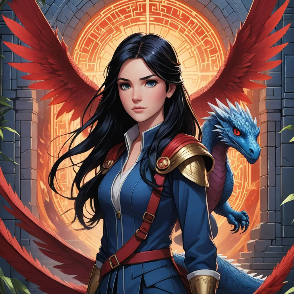 a woman with a dragon on her shoulder and a dragon on her shoulder, in front of a castle, fantasy art, a comic book panel, Artgerm, comic cover art