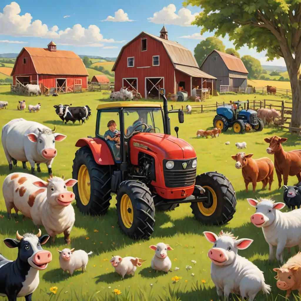 Tommy the Tractor Loses His Wheels