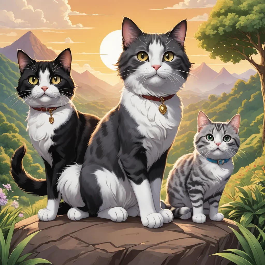The Three Cats' Magnificent Journey