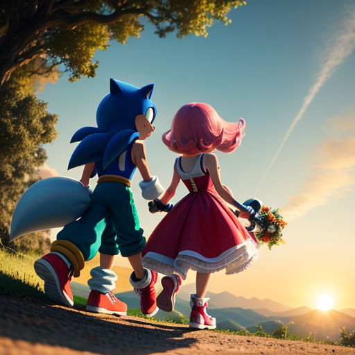 Sonamy! (Amy mistakes Boom Sonic :3 )