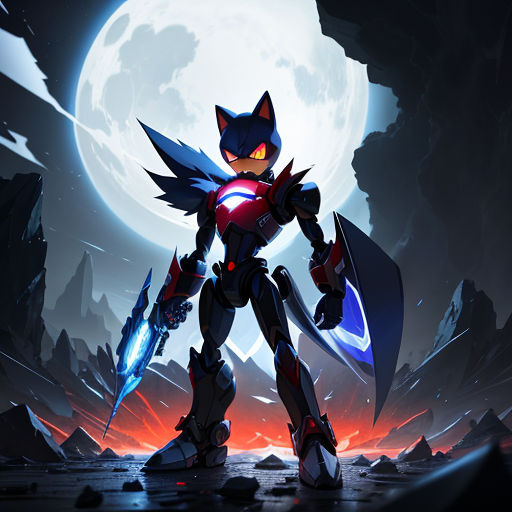 AI Art: Metal sonic is out to destroy! by @Unique shadow