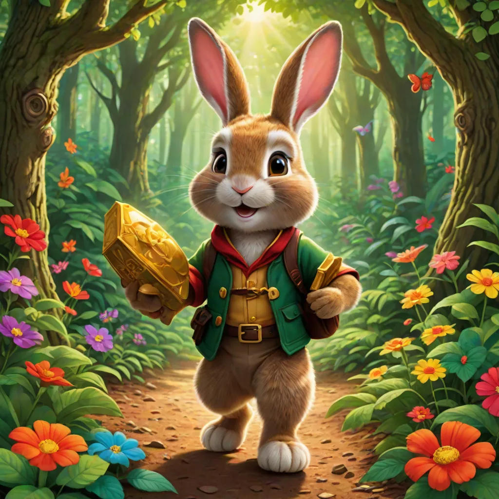 The Kind Rabbit and the Mysterious Treasure