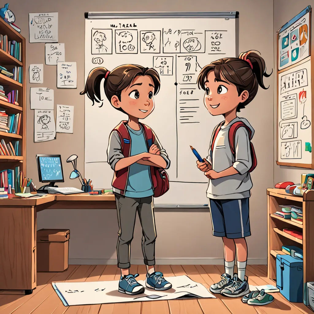 As days passed, the siblings grew better, their strokes smoother. They also kept scores, marking victories on the whiteboard. Aoife was leading, but Emma was determined to catch up.