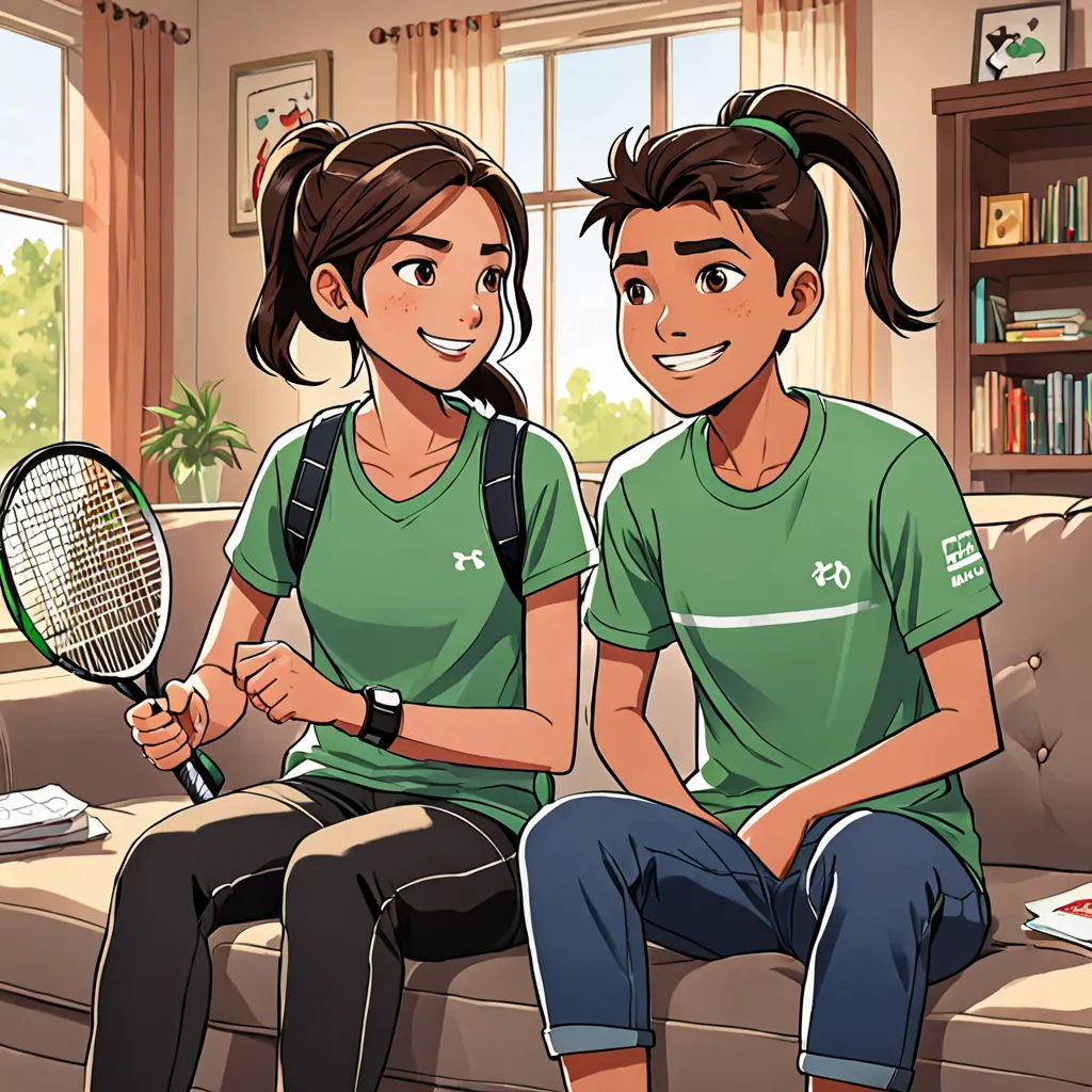 The lockdown continued, but the siblings' spirits remained high. They loved their badminton sessions, cherishing their bond and the joy of the game.