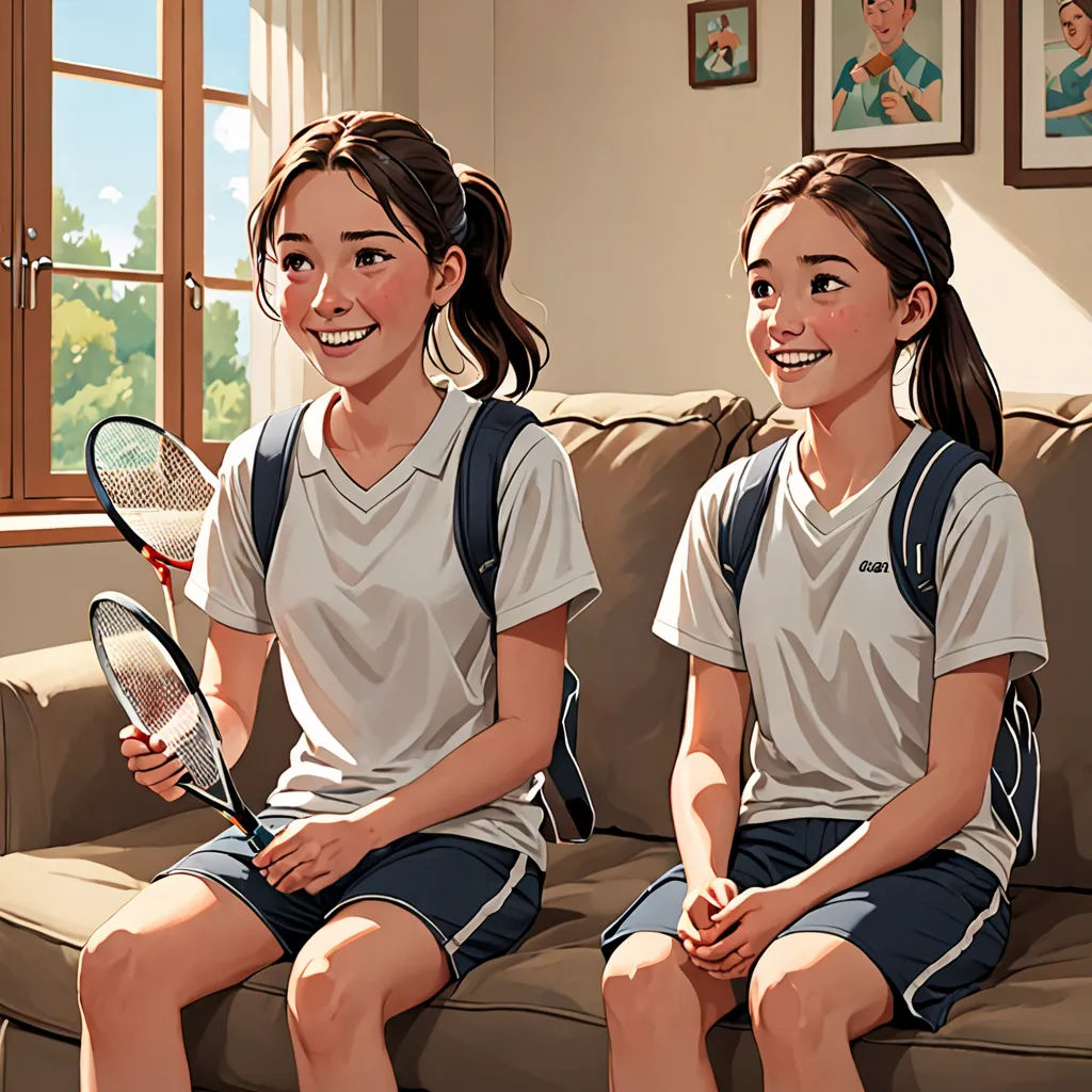 "I'm glad we started this, Emma," Aoife confessed one day, panting after a particularly intense match. Emma agreed, "Me too, Aoife. It's something to look forward to."