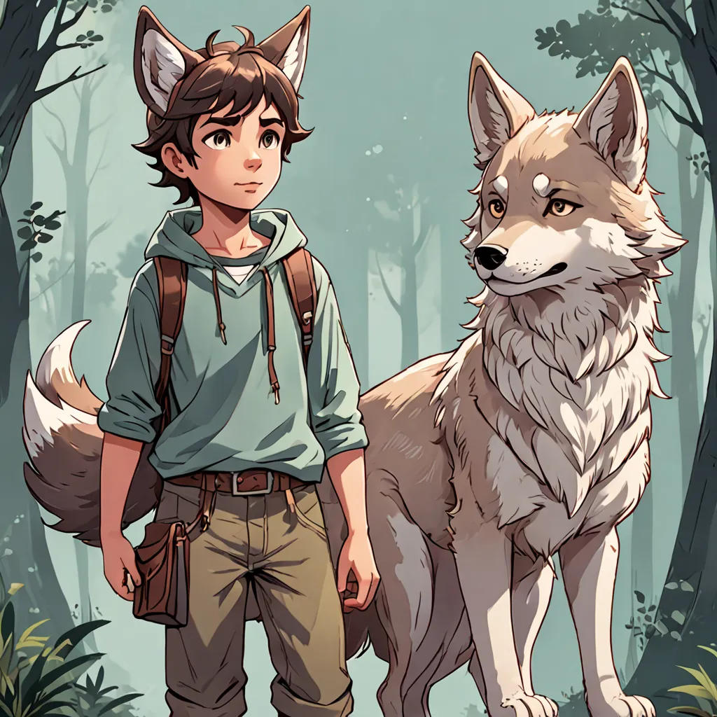 The Little Puppy and the Anthro Wolf Girl