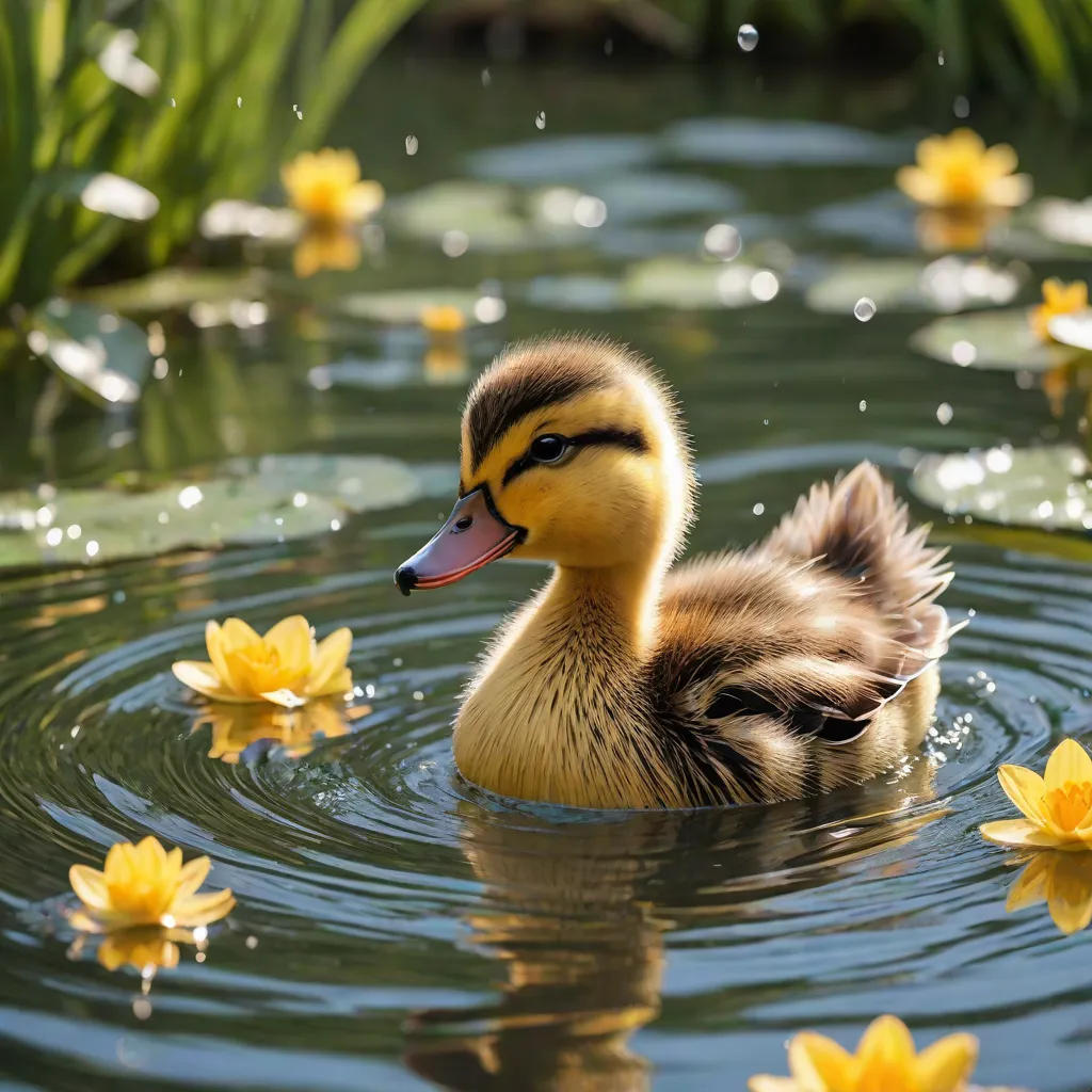 Daffy the Duckling Overcomes Shyness