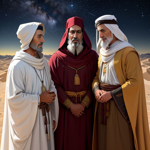 The Three Wise Men and the Shining Star in Jesus' Stable