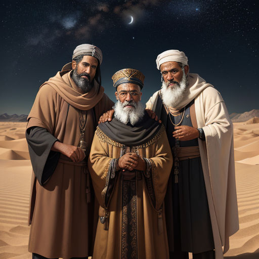 The Three Wise Men and the Shining Star in Jesus' Stable