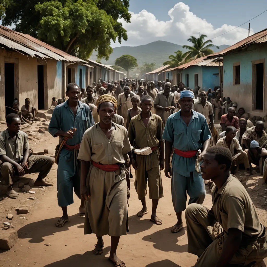 a group of men walking down a street next to a building with a sky background and a few trees, figuration libre, a photo, David Bailly, award-winning photograph