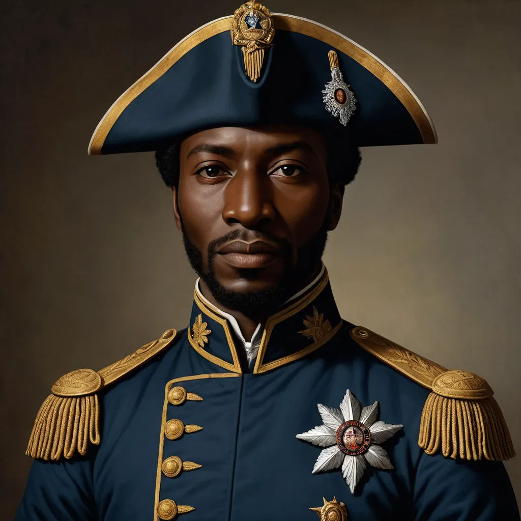 a man in a uniform with a hat on his head and a star on his forehead, in a portrait, photorealism, a photorealistic painting, Barkley Hendricks, highly detailed digital painting
