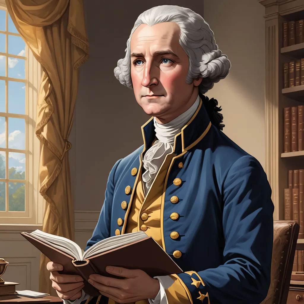a painting of a man in a blue uniform reading a book in a library with a window behind him, american scene painting, a detailed painting, Cassius Marcellus Coolidge, character portrait