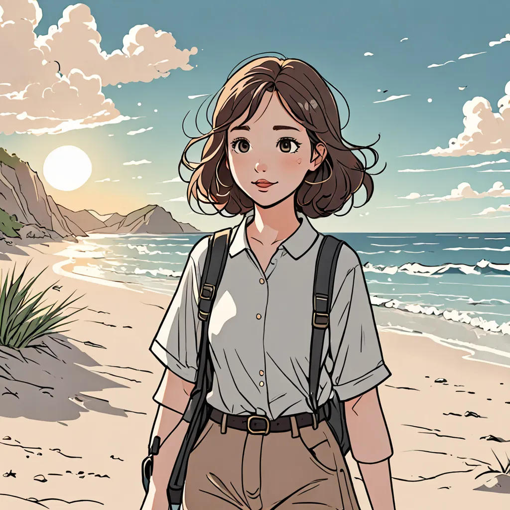 Evelyn and Cutie Kitty's Beach Adventure