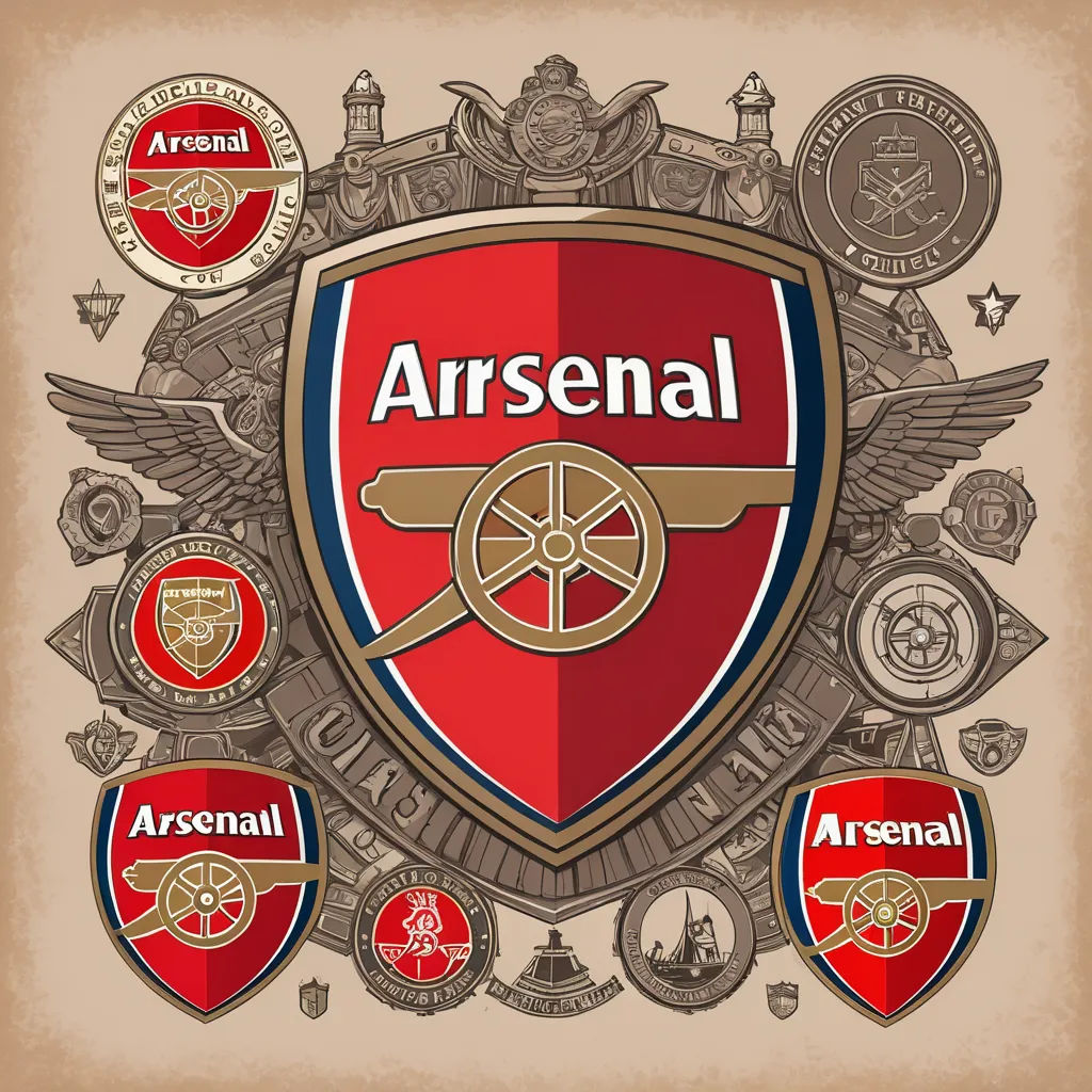 a red and gold shield with the name of the team and emblems of the teams on it, and a brown background, art nouveau, vector art, Constant, artwork