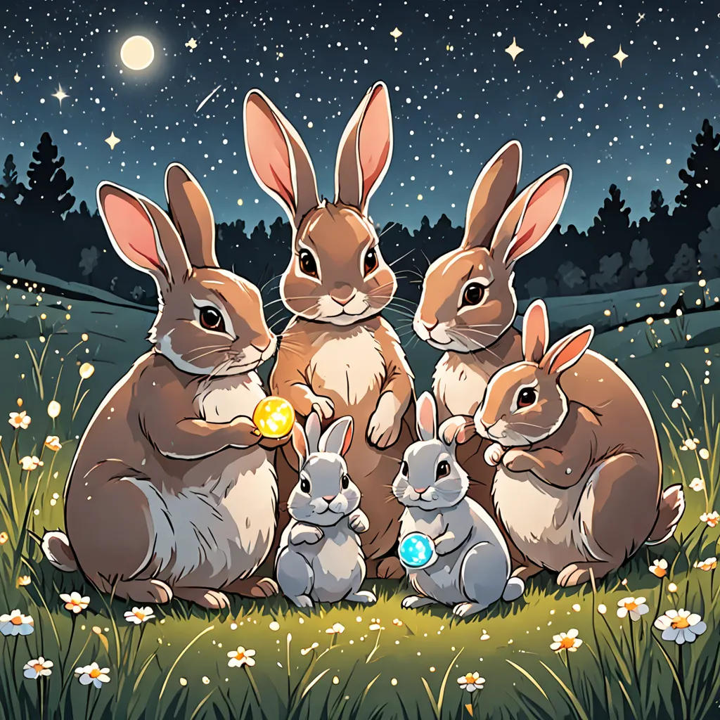 The Rabbit Family's Magical Quest