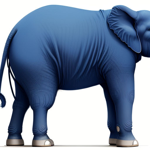 The Lonely Blue Elephant