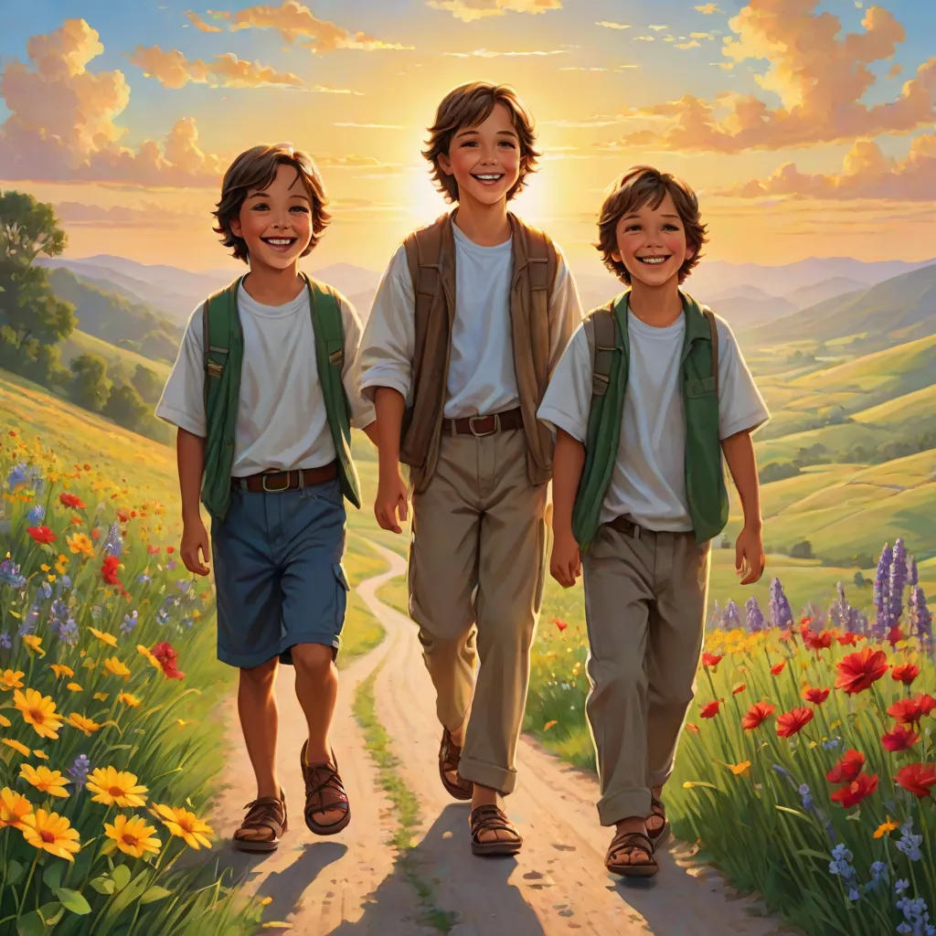 Three Little Boys Meet Jesus on the Roadside