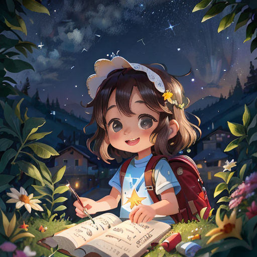 a girl sitting on the ground with a book and a pen in her hand and a book in her hand