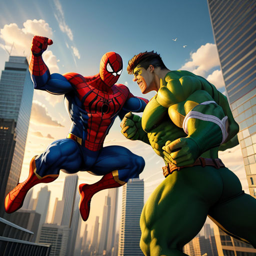 hulk vs spiderman wallpaper