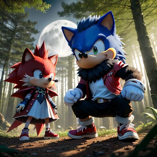 Sonic Boom - Sonic attacks his enemy Shadow