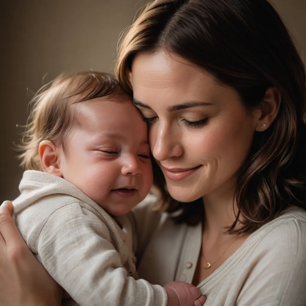 a woman holding a baby in her arms and smiling at the camera with a smile on her face and eyes, private press, a stock photo, Beatrice Huntington, promotional image