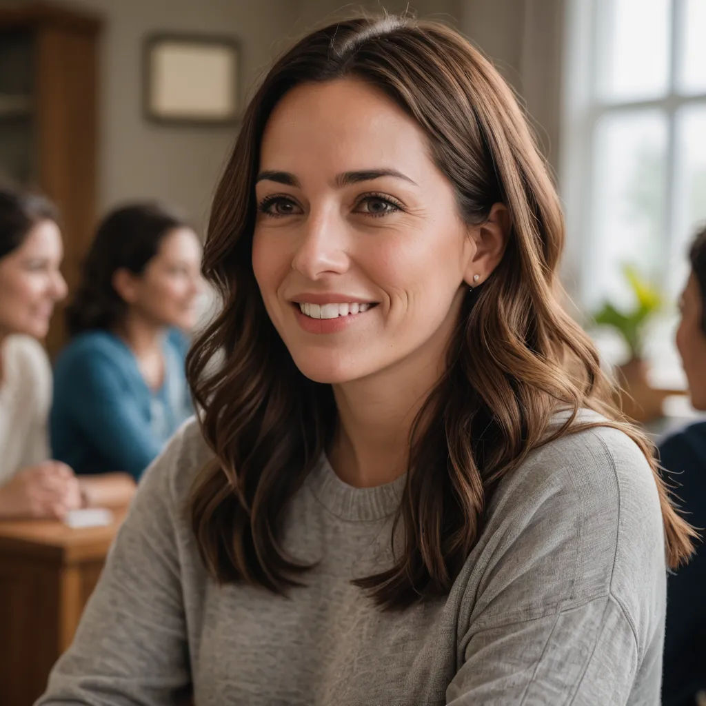 a woman sitting at a table with a plate of food in front of her and a group of people in the background, barbizon school, a stock photo, Eva Gonzalès, professional photo