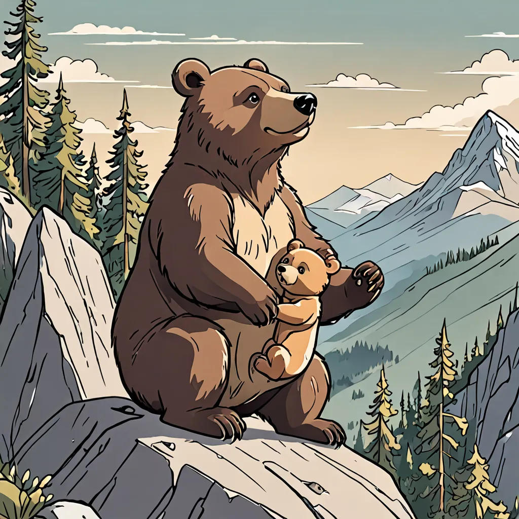 Bear and Cub: A Day of Adventure