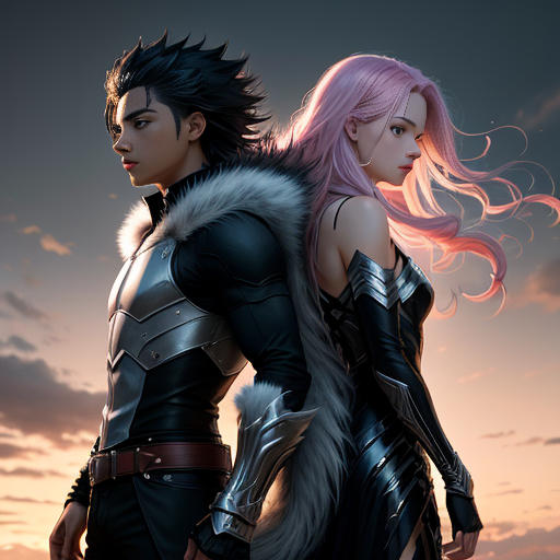 The Silver Wolf and the Pink-haired Girl