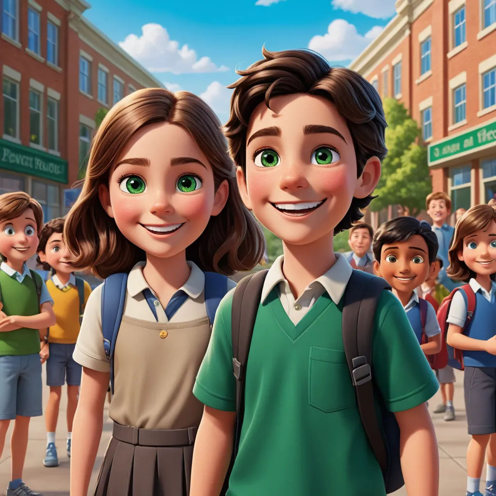 a cartoon of two people standing next to each other in front of a crowd of people on a street, vancouver school, poster art, Felix-Kelly, promotional image