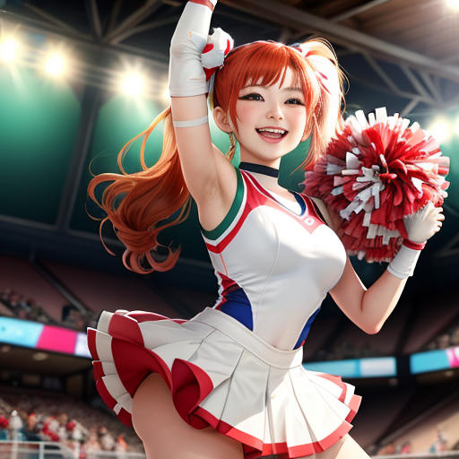 Anime Cheerleader and the Jacko Pose
