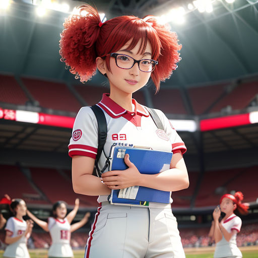 Anime Cheerleader and the Jacko Pose