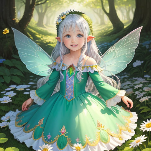 green anime fairy